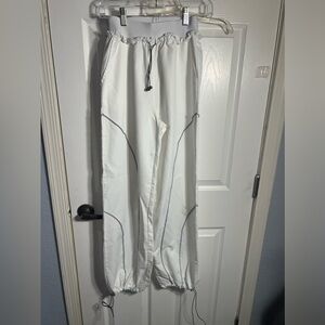 Drawstring wide leg pants